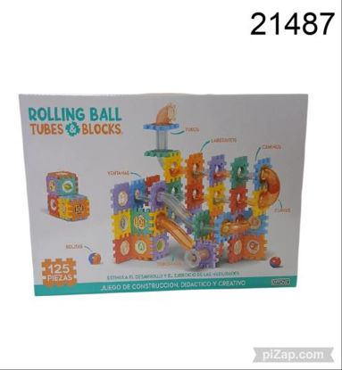 Imagen de ENCASTRE DE CONSTRUCCION ROLLING BALL CON TUBOS Y BLOQUES 125PZA 3.26